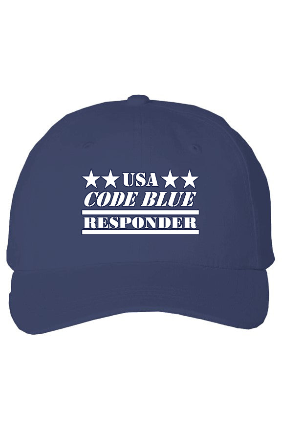 USA Code Blue Responder Navy/White Logo Cap