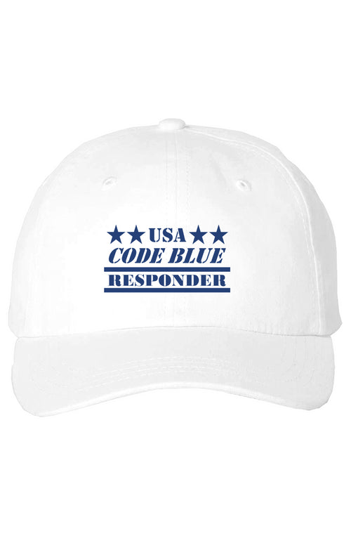 USA Code Blue Responder White and Navy Cap